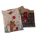 christmas pjs family Kids Size 10/12 Doggy Scarf Size Large  Multicolored 