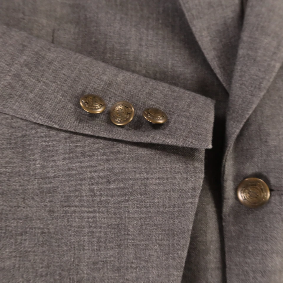 复古 Hopsack 夹克 M 灰色 Heather 聚酯羊毛西装外套 Cross & Windsor 40L — 第 4/4 张图片