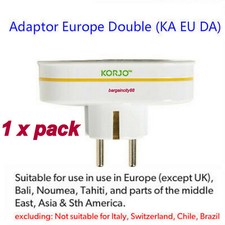 Travel Adaptor AU/NZ Plug to EU Socket Double Round Pins Bali Europe Noumea Asia — image 3