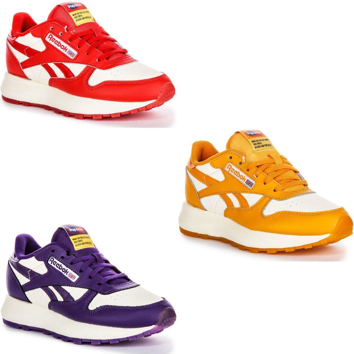 Reebok Cl Leather Sp Womens Trainer In White Purple Size US 5 - 11 | eBay