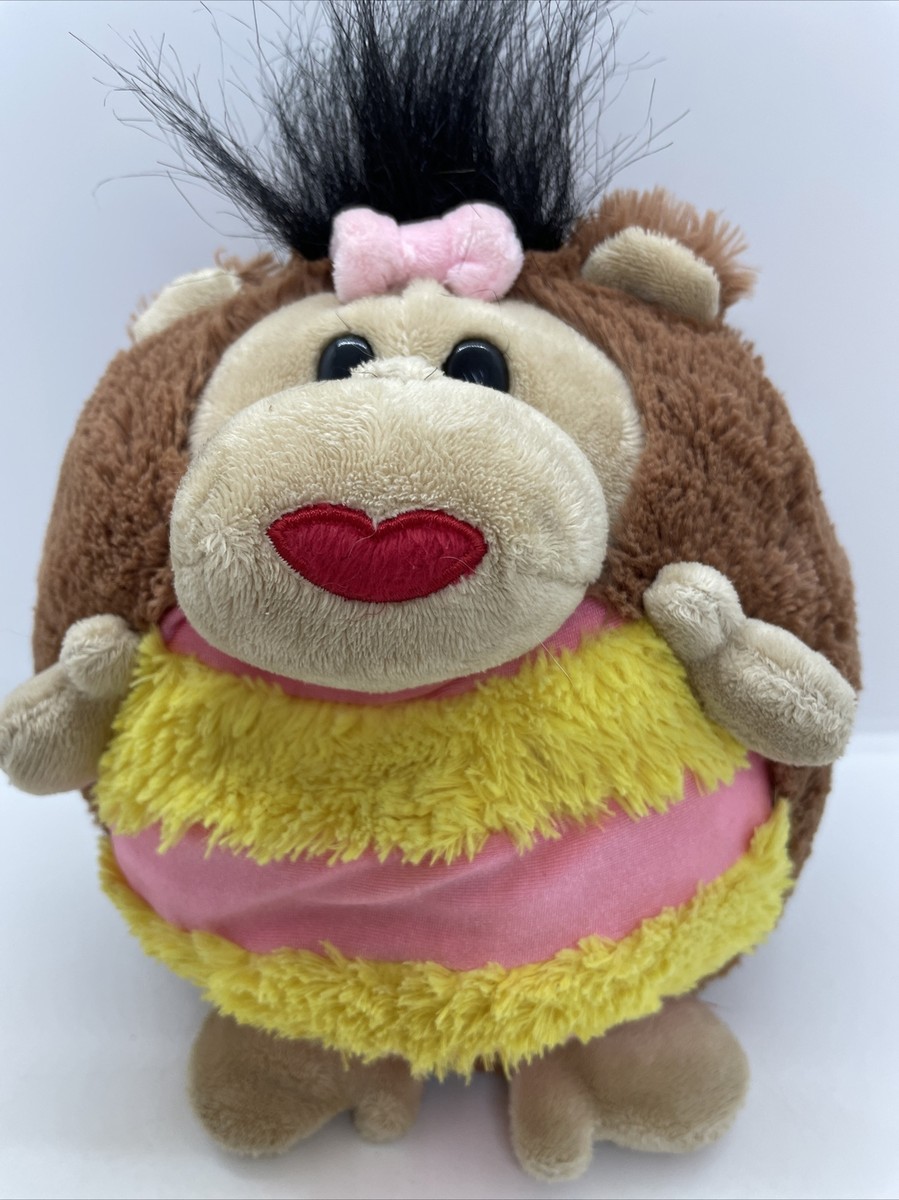 Mushabelly Chatter Jay At Play 8 IN Plush Brown Pink Yellow Kiss