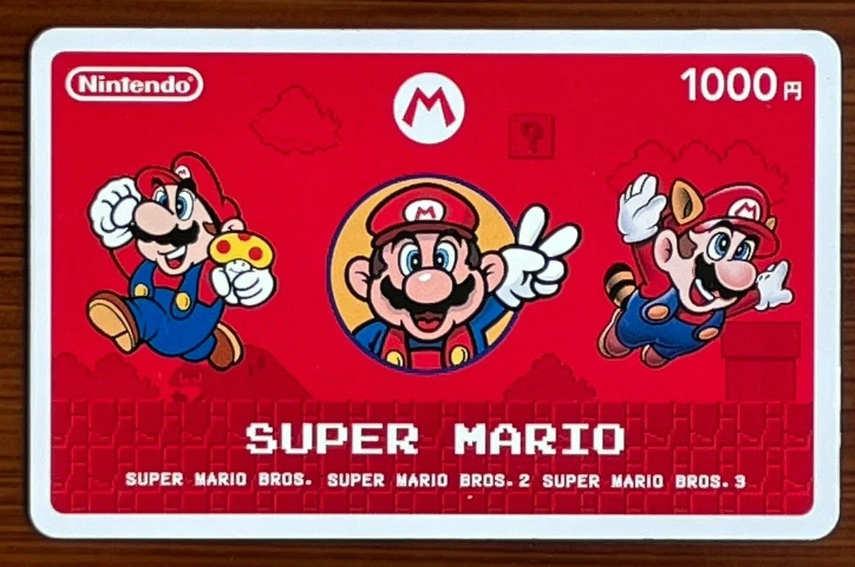 Super Mario Bros. Nintendo eShop Prepaid Card 1000 (Used no value) from  Japan