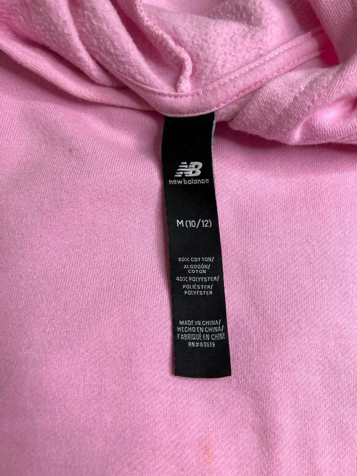 Sudadera con capucha New Balance rosa para niñas - talla 10/12 Foto 3 de 4