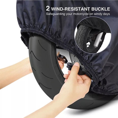 L-XXXL Heavy Duty Motorcycle Moped Bike Cover Waterproof Outdoor Rain Protector - Picture 13 of 16