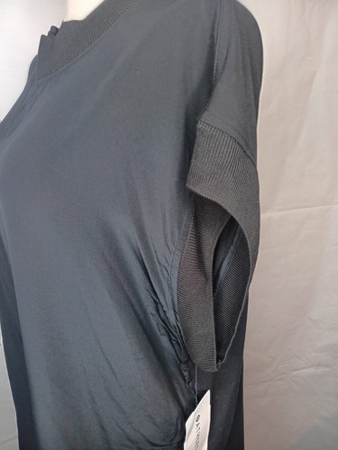 ATHLETA Maglietta Ibrida Seta XL Large | Nero Top #466738 NUOVA - Foto 5 di 12