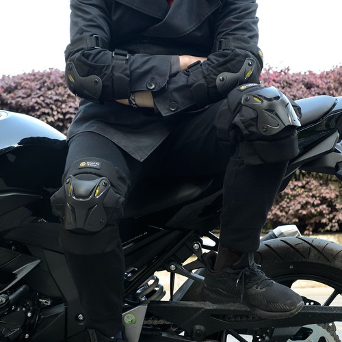 4Stk Motorrad Reiten Wandern Ellbogen Knie Schützer Anti-Fall Outdoor Sicherheit - Picture 8 of 12