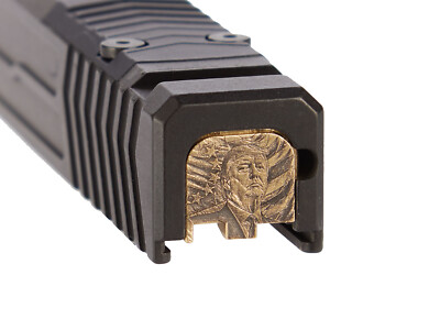 NDZ Brass Glock 43 43X 48 Donald Trump 3D Engraved Slide Cover