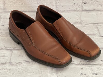 ECCO New Jersey Slip-On Loafer Brown Casual Dress Shoes Men's Size 13 46 