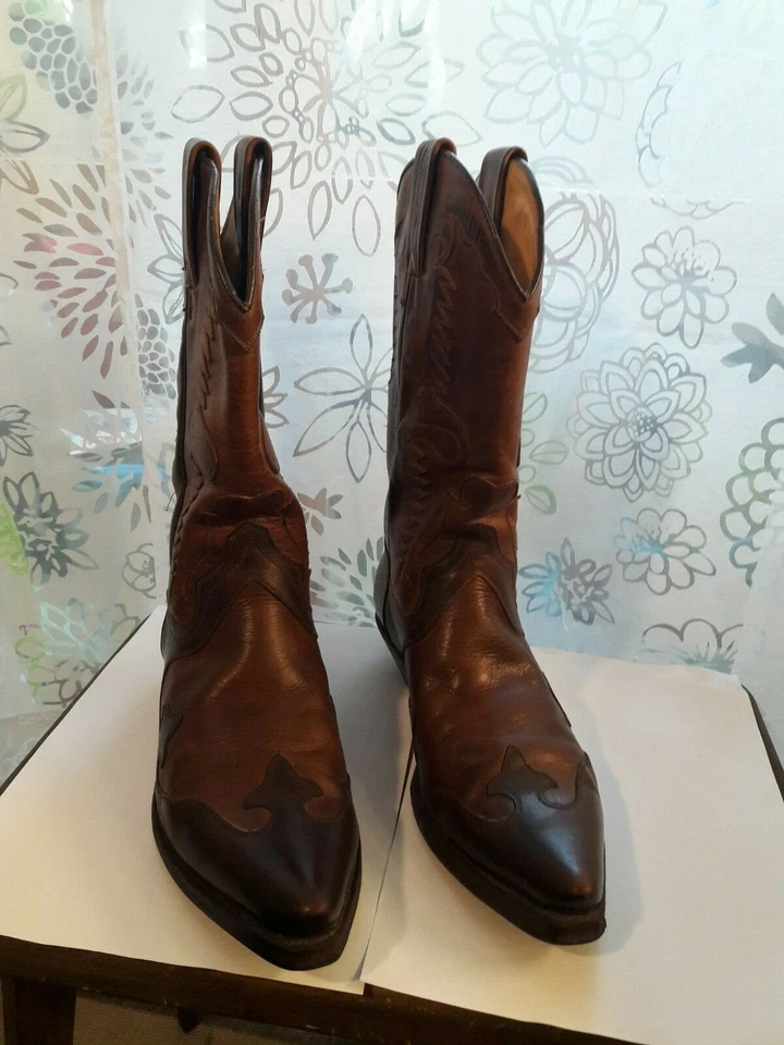 Stivali Tony Mora uomo , tg.43/calzano 41,5/ western,completamente in pelle,vint - Immagine 2 di 4