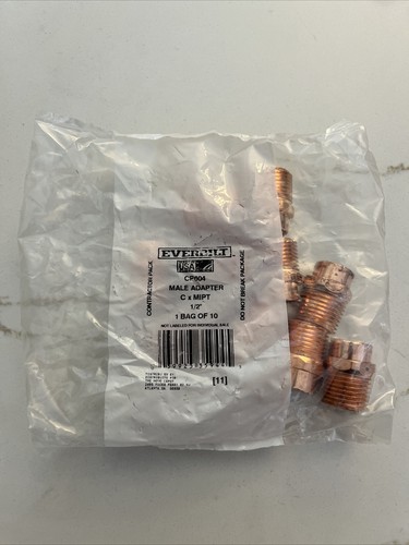 EVERBILT 1/2" Copper Male Adapter (C x MIPT) CP604 10 Pack