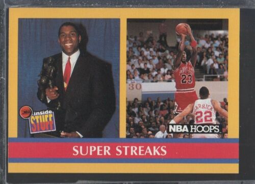Magic Johnson/ Michael Jordon 1990-91 Hoops #385 Super Streaks Chicago Bulls