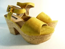Kensie Women shoes sandals Dark Yellow Wedge Size 7.5 SKU 10786