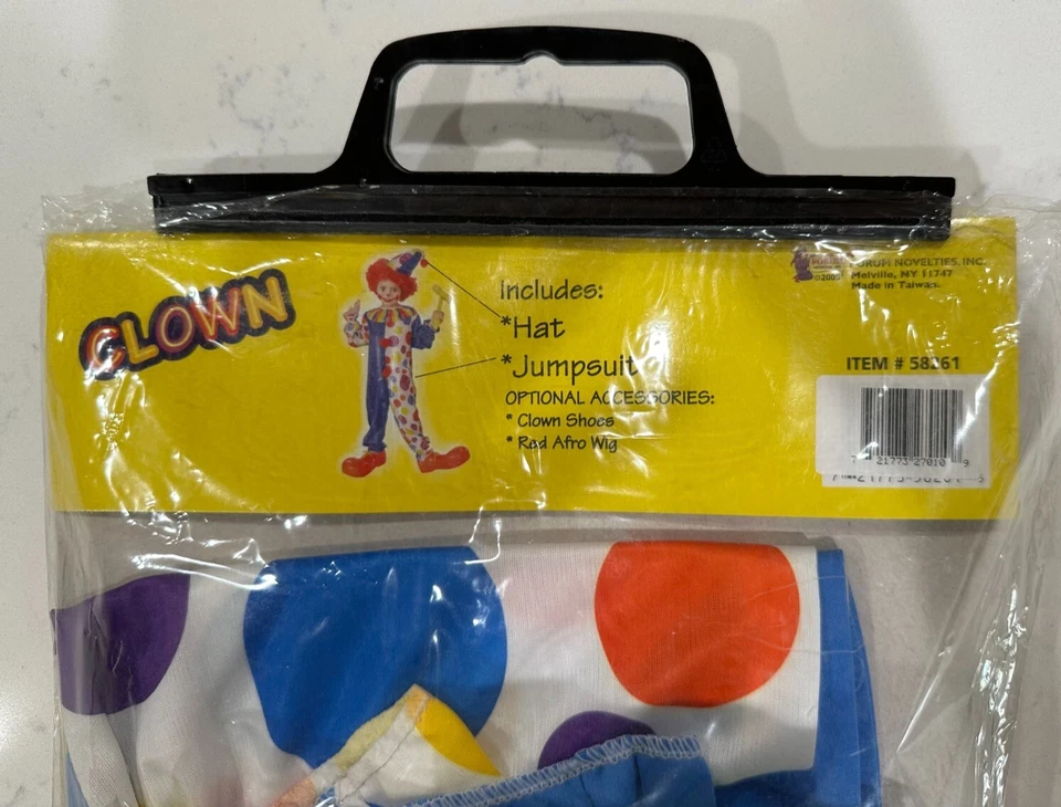 Kids Clown Costume Bundle WITH Hat, Wig & Makeup, Size L (12-14) BRAND NEW - Image 3 of 4