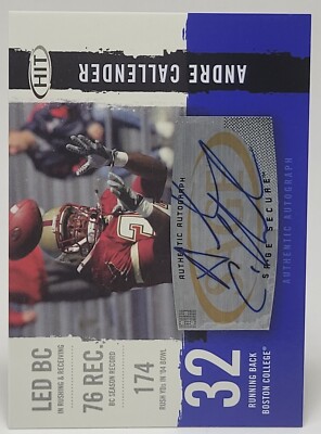 2008 Sage Hit Andre Callender RC AUTO | eBay