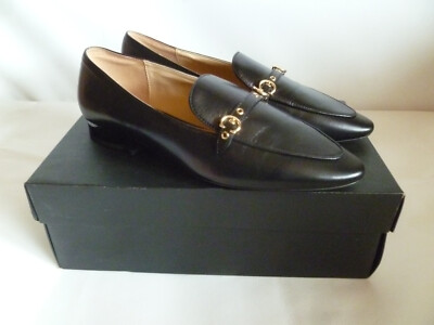 Coach Schuhe Isabel Loafer Leder Obermaterial Schwarz Größe UK 7 Originalverpackt Neu US 9 B