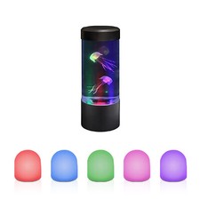 Sensory Light Up Toy Set Mini Fake Jellyfish Tank & Mini Light up Domes (6er Pack)