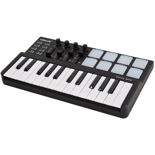 Worlde Panda mini 25-Key Portable USB Keyboard Drum Pad MIDI Electric Controller - Picture 9 of 12
