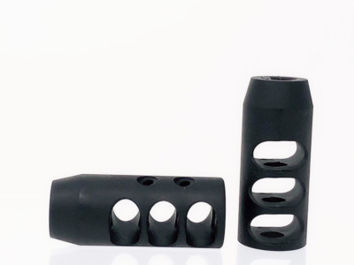 5.56 1/2x28 Compensator Muzzle Brake Comp All Steel Black Oxide + Crush Washer