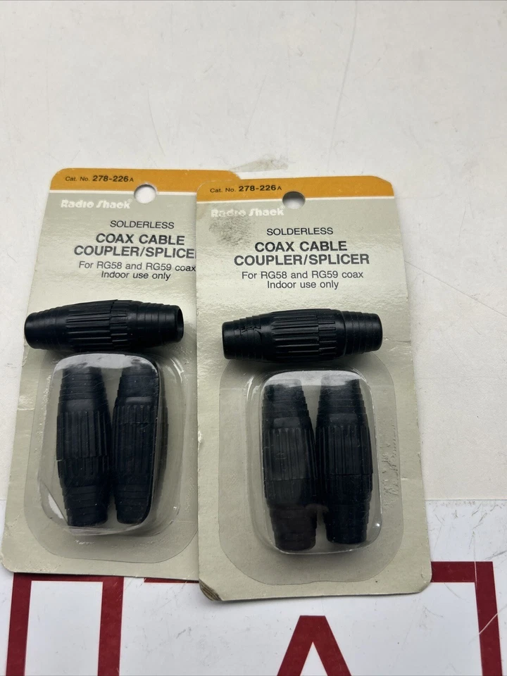 Solderless Coax Cable Coupler / Splicer Pkg of 2 RadioShack 278-0226 - Image 2 of 2