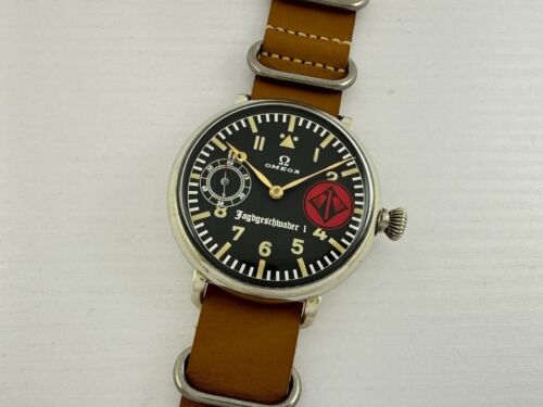 Omega Laco Aviator 1 Jagdgeschwader Luftwaffe WWII Vintage 1939-1945 Swiss Watch