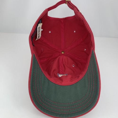 Vtg Polo Ralph Lauren Red Hat Crest Logo Adjustable Strapback Cap Made in USA - Picture 8 of 10