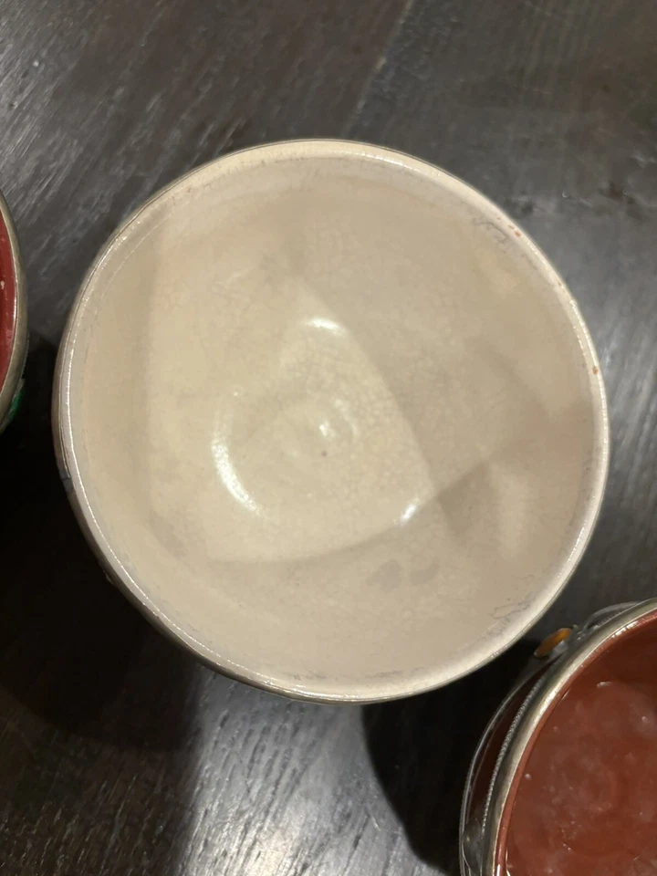 Conjunto de 3 tigelas de cerâmica marroquinas com enfeites de metal - Imagem 2 de 4