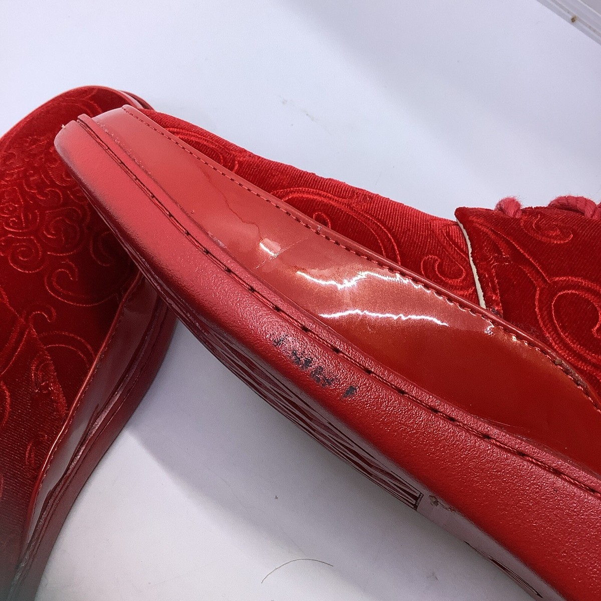 Red Mid Tops Sneakers Paisley Mens11 Suede New York City 718  display picture 2
