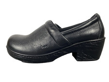 BOC Born Concept Shoes Women's Size 10M Black Leather Pebbled Clogs Mules C80803