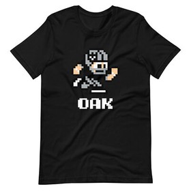 Oakland Raiders NES Football Player 8-bit Tecmo Super Bowl Nintendo T-Shirt