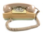 Vintage Gte Tan Rotary Starlite Desk Telephone Phone