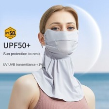 Outdoor Women's Sunscreen Mask Ice Silk Neck Sunshade and UV Protection Mask