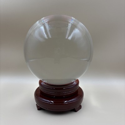 Amlong Crystal Ball w/ Wood Stand 6'' Diameter