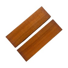 2 Pcs, Padauk Knife Scale 5x 1-1/2x 3/8 Turning Bookmatched- Free US Shipping
