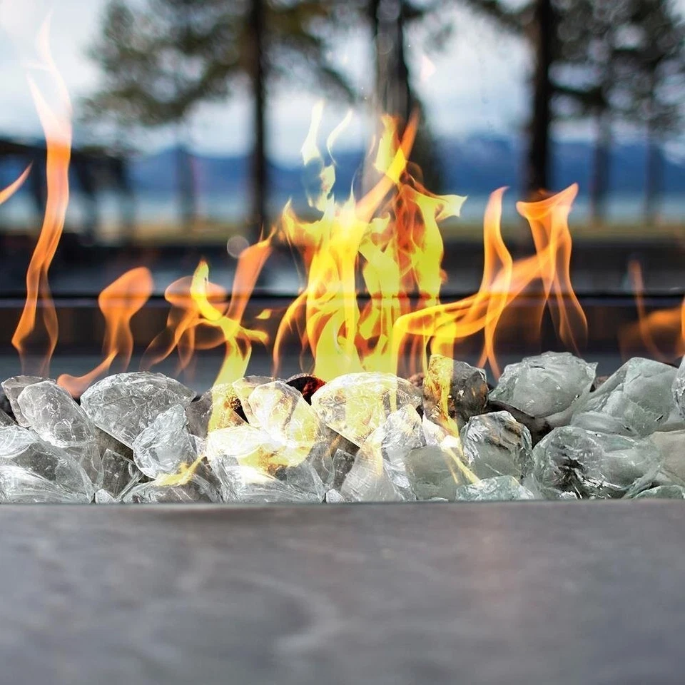 Vidrio contra incendios SereneLife para chimenea pieza de repuesto SLFPTL y roca de vidrio Foto 4 de 4