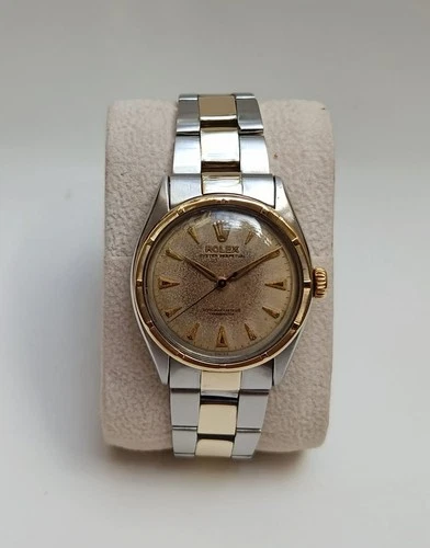 Original Rolex Oyster Perpetual 6117 Watch Rivet Bracelet 2 tones, 14 K gold/SS