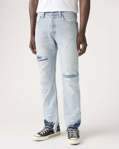 Jean homme Levi’s 501 original patchwork vieilli bleu clair taille 34x30 (neuf) - Photo 2/24