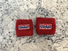 2x New Red Clutch Brake Reservoir HRC Motorcycle Car Sock Cover For Honda