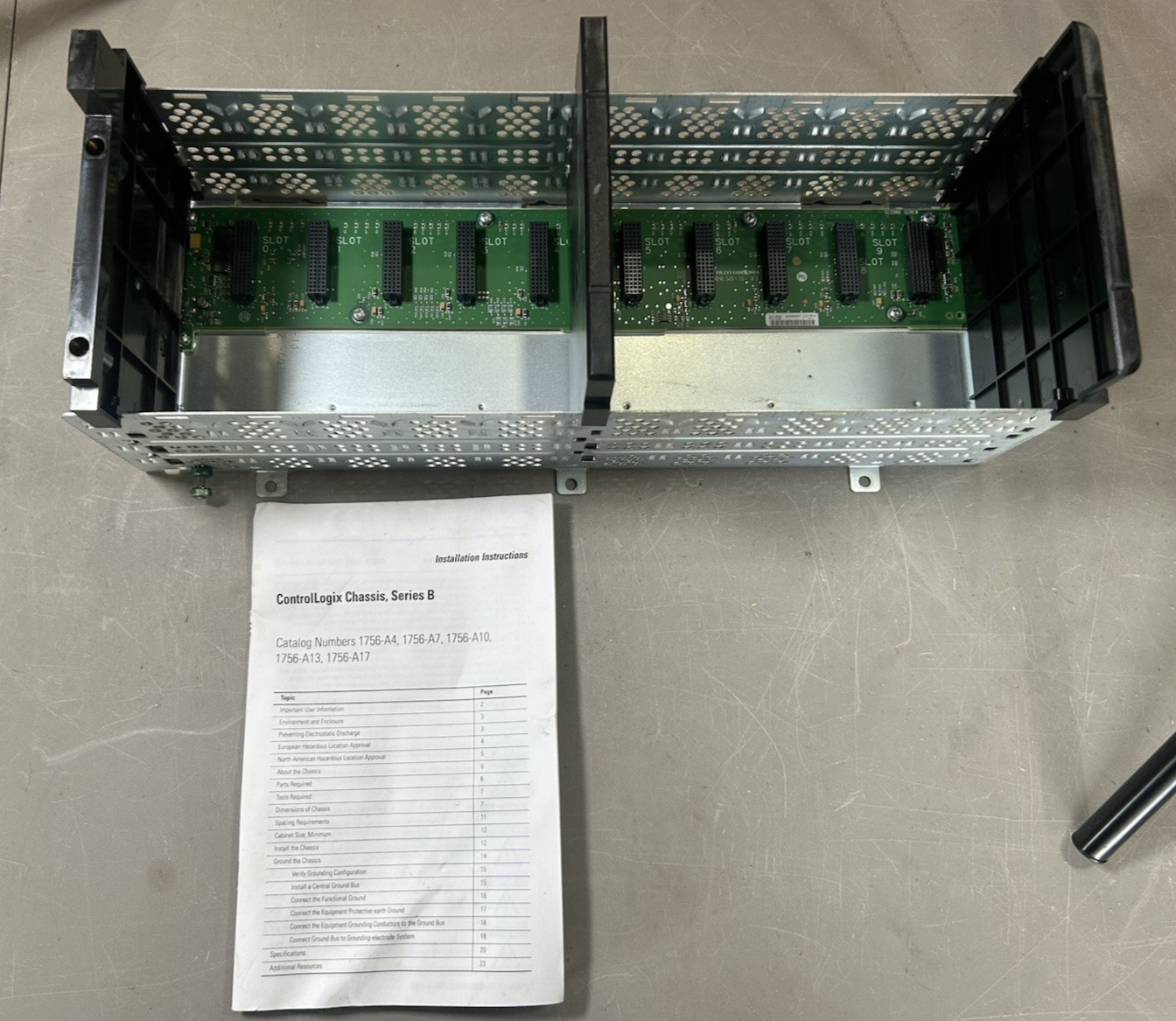 New Allen Bradley 1756-A10 Ser. B ControlLogix 10-Slot Chassis - No Box