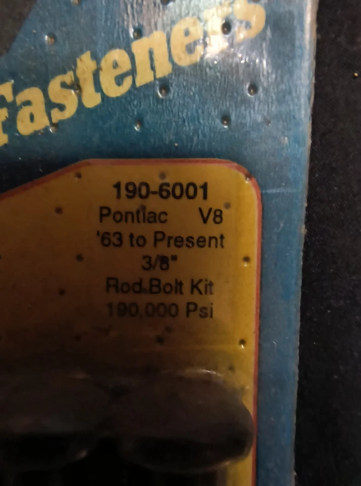 ARP 190-6001 Connecting Rod Bolt Nut Set 3/8"  Pontiac 326 389 400 421 455 NOS  - Image 2 of 4