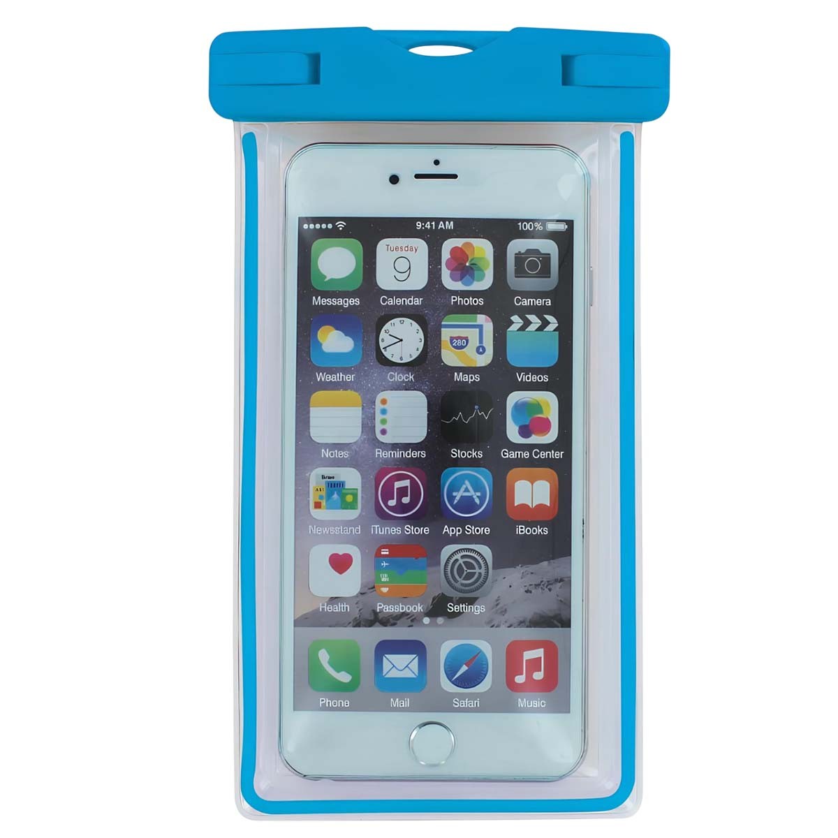 Coque étanche smartphone Wantalis contre l'eau et le sable étui robuste IPX8 bleu