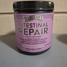 Barlean s Intestinal Repair Mixed Berry Flavor  6.35 oz 180 g Gluten-Free 6/26