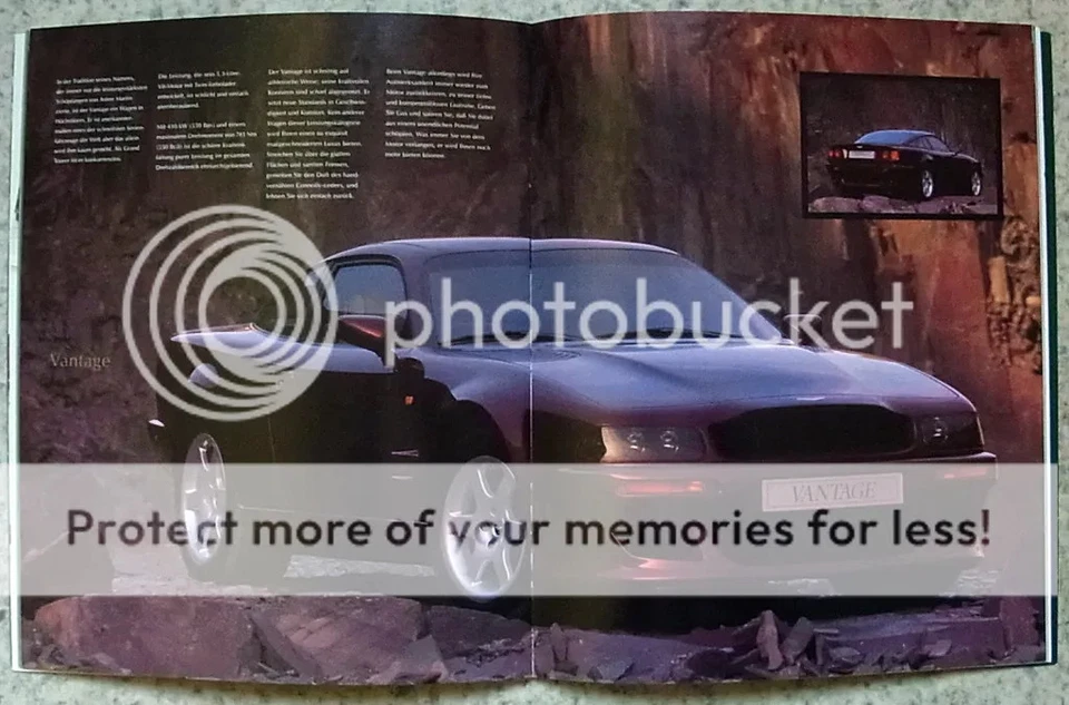 Folheto de vendas ASTON MARTIN DB7 Range c1998 GERMAN TEXT COUPE Volante VANTAGE - Imagem 3 de 4