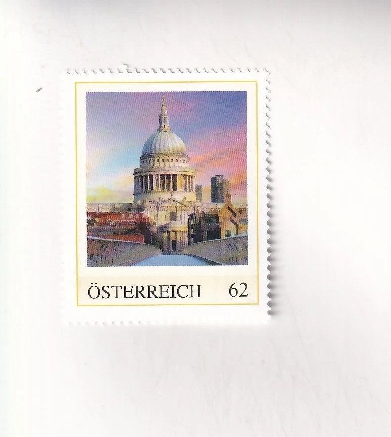 BRIEFMARKE PM Österreich BAROCK - LONDON St. PAUL CATHEDRALE postfrisch - Bild 1 von 1