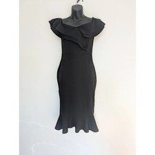 Little black dress off the shoulders frills quiz size 10