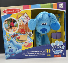 Melissa  Doug Blues Clues Picnic Play Set with Hand Puppet - 36 Pieces NEW 