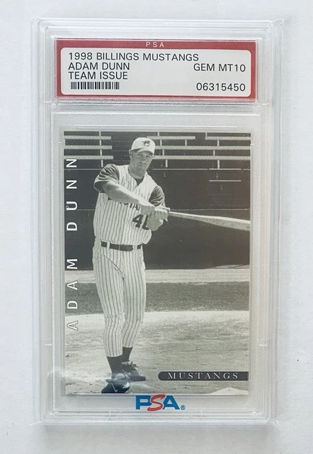 1998 Billings Mustangs Adam Dunn Team Issue PSA 10 Gem Mint Rare Reds ⚾️