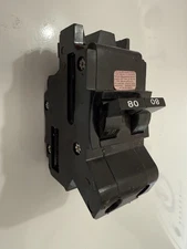 Federal Pacific 80 Amp 2 Pole Type NB Circuit Breaker FPE 240V Bolt On *NO BOLTS