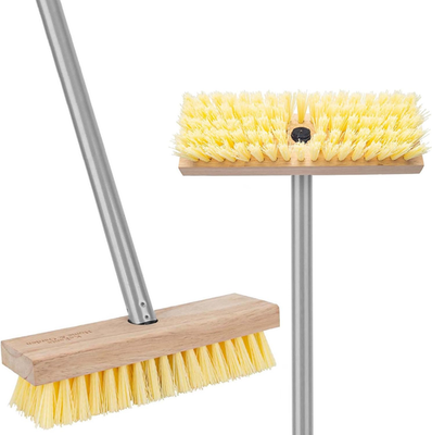 #ad Floor Scrubber Brush with Long Handle for Deck Cleaning 52#x27;#x27; Stiff Bristle Scru $26.06