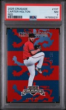 2025 Panini Crusade #137 Carter Holton Red PSA 7