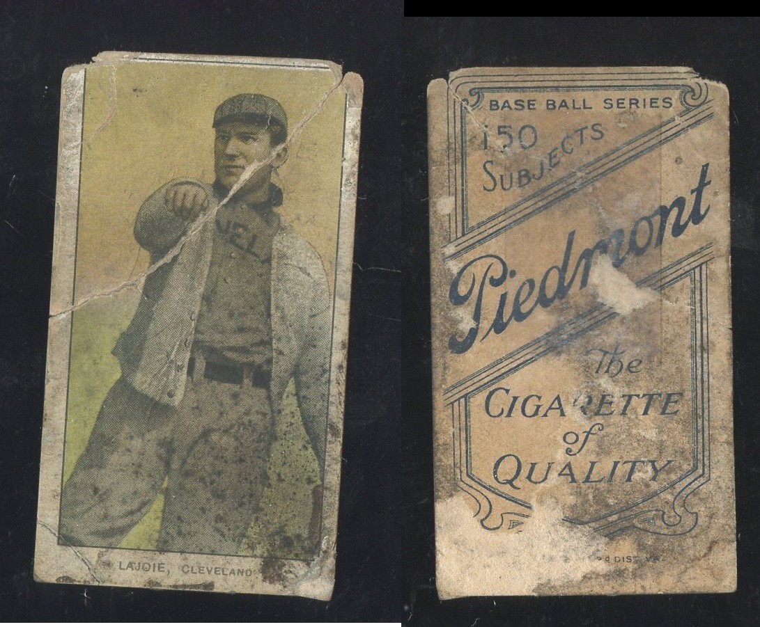 T206 Napoleon Nap Lajoie fielding HOF ~~ PR condition ~~ Piedmont 150 back